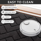 hicorfe Indoor Door Mat,Non Slip Door Mats,32"x48" Front Back Door Mat Rubber Backing,Absorbent Resist Dirt Entrance Inside Floor Mats for Entryway Washable Low-Profile(Charcoal)