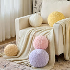Ball Pillow, Decorative Round Pillow for Couch n, Circle Throw Pillows, Perfect Ball Pillows for Couch, Stylish Decorative Pillows, Versatile Round Throw Pillow (Beige, Mini-8.6 Inches)