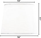 Large White Texture Lamp Shades-14"Top × 16" Bottom × 11" High(Spider), Drum Lampshades Replacemnt for Table Lamps Floor LampsRequired Assembly Bedrooms/Lights for Room-By GO&SO