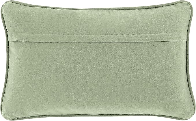 Boho Living Jada Premium Woven Design, Decorative Throw, Living Room Décor, (1) 12" x 20" Pillow Cover, Sage Green