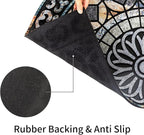 Door Mat Welcome Mat, Heavy Duty Outside Door Mat 23.6 x 35.4 Inch Round Front Door Rug Doormat for Entrance Home Non-Slip Rubber Rug for Front Door, Entryway, Patio (Grey)