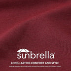 Sunbrella Decorative Outdoor Water Repellent Throw Pillows with Inserts, Set of 4, 18" x18" Pillows for Patio, Backyard, Bed, Couch, and Patio Furniture, Spectrum Ruby