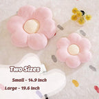 Flower Pillow, Cute Daisy Decorative Pillow for Bed, Soft Home Decor Floor Seating Cushion (Pink, 19.6 Inches)