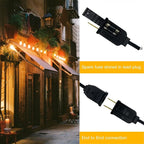 DAYBETTER Outdoor String Lights 100FT Waterproof 50 pcs Warm White LED Bulbs 2700K for Patio,Yard,Garden Durable Weatherproof String Lights for Outside for Parties, Weddings, Backyard