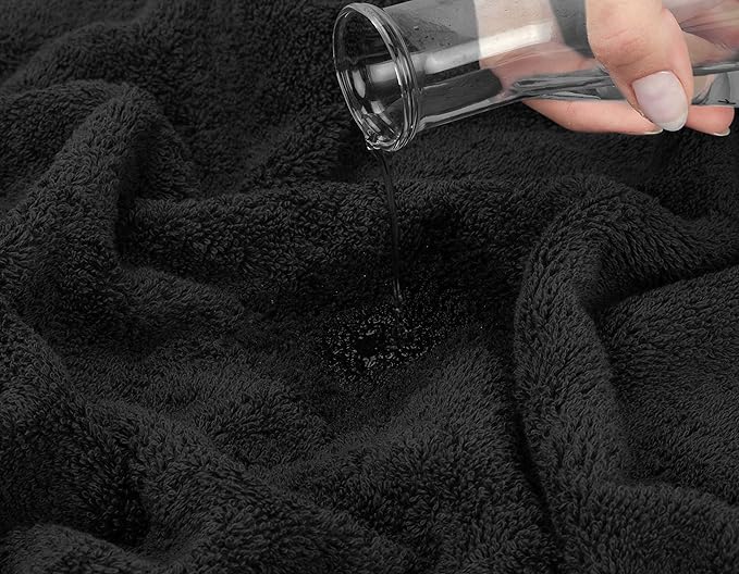 American Soft Linen 35x70 Jumbo Large Bath Towels, 600 GSM 100% Cotton Turkish Bath Sheet, Oversized Luxury Bath Towels for Bathroom Beach and Pool, Black
