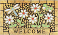 CHICHIC Welcome Door Mat 24 x 36 Inch Front Doormat Outdoors for Home Entrance Outdoors Mat for Outside Entry Way Doormat Entry Rugs, Heavy Duty Non Slip Rubber Back Low Profile, Dragonfly
