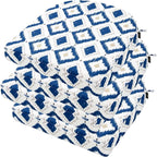 idee-home Outdoor Chair Cushions Set of 4, Thick 19" x 19" x 3" Outdoor Seat Cushions Patio Furniture Waterproof with Ties, Dining Pads