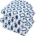 idee-home Outdoor Chair Cushions Set of 4, Thick 17" x 17" x 3" Outdoor Seat Cushions Patio Furniture Waterproof with Ties, Dining Pads