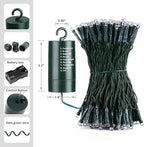 Joomer Battery Christmas Lights, 66ft 200LED Fairy Lights Battery Operated Timer 8 Modes Waterproof for Outdoor Home Garden Party Holiday Christmas Trees Decoration (Red Green)