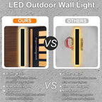 Picico 31in Modern Outdoor Lights,4.33 Inch Wide IP65 Waterproof Long Exterior Light Fixtures Wall Mount,Dimmable Linear Outdoor LED Wall Sconce,Outside Lighting for Garage,Front Door