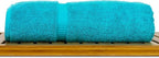 Luxury Hotel & Spa Collection, Quick Dry 100% Turkish Cotton 700 GSM, Eco Friendly Towel, for Bathroom, Gymand Kitchen Dobby Border Soft Hand Towel Set 16 X 30, Aqua Blue, Hand Towels - Set of 6