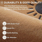 Dirt Trapping Outdoor Welcome Mats, 31x47 Durable Non-Slip Door Mat Outside Entrance, Low Profile Easy Clean Doormat for Patio Porch Front Indoor Entryway, Brown