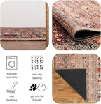 Keen Home Design 2x7 Rug - Machine Washable Runner Rug with Non-Slip Backing, Ideal for Hallway, Entryway, Kitchen, Laundry Room - Vintage, Easy Clean, Durable, Low Pile Rug - (2'6" x 7')