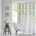 Fabric Floral Shower Curtain, 78 Inch Long Yellow and Sage Green Flower Waterproof Bathroom Shower Curtains, 72" W x 78" H