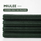 MIULEE Boho Farmhouse Throw Pillow Covers 18x18 Inch Set of 4 Mordern Nordic Cushion Covers Soft Corduroy Christmas Home Decor for Couch Bed Sofa Living Room Army Green