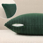 Mecatny Christmas Decorative Corduroy Throw Pillow Covers 24x24 Set of 2 for Sofa Living Room, Soft Neutral Boho Couch Pillow Covers for Home Decor, Christmas Green