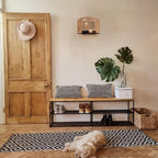 Rattan Boho Wall Sconce, Wall Hanging Lamps with Hand Woven Hemp Rope Shade , Farmhouse Rustic Wicker Black Wall Mount Vintage Sconces Light Fixture Indoor for Living Room Bedroom Bedside Stairway E26
