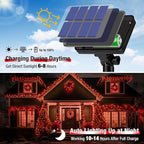 2 Pack Solar String Lights Outdoor - 160LED 66FT Solar Fairy Lights Waterproof 8 Modes, Copper Wire Solar Powered Twinkle Lights for Outside Tree Garden Christmas Wedding Party Decor, Red