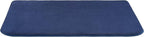 American Soft Linen 21x32 Fluffy Foamed Slip Reducer Bath Rug, Machine Washable Area Bath Mat Rugs for Bathroom, Navy Blue