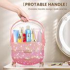 Teen Girls Gift Makeup Organizer,Skincare Organizer Jewelry Storage,Cosmetics Storage and Display Case,Make Up Holders and Organizers for Countertop,Bathroom Organizer (PearlPink)