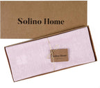 Solino Home Linen Table Runner 156 Inches Long - Athena, 100% Pure Linen Bubblegum Pink Table Runner 14 x 156 Inch for Dining, Halloween