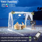 Christmas Lights Indoor, 132FT 400 LED Outdoor String Lights with 8 Modes Waterproof, Plug in Fairy Twinkle Lights Clear Wire for House Bedroom Patio Window Garden Wedding Decorations