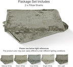 PHF Truly Velvet Pillowcases Standard Size, No Insert, 2 Pack Ultra Soft Breathable Pillow Shams Covers with Envelope Closure, 20" X 26" Luxury Cozy Warm Fuzzy Flannel, Smokey Olive
