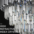 Crystal Chandeliers Contemporary Chandelier Foyer Entryway Lighting 21 Lights Pendant Ceiling Light Fixture for Grand Living Room Hallway Entry French Empire Style Extra Large 36''