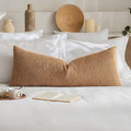 MIULEE Textured Polyester Throw Pillow Cover Brown Accent Solid Lumbar Pillow Case Decorative Vintage Soft Pack of 1 Couch Cushion Mid Century Chair Sofa Bedroom Livingroom Home Decor,36x14 Inch