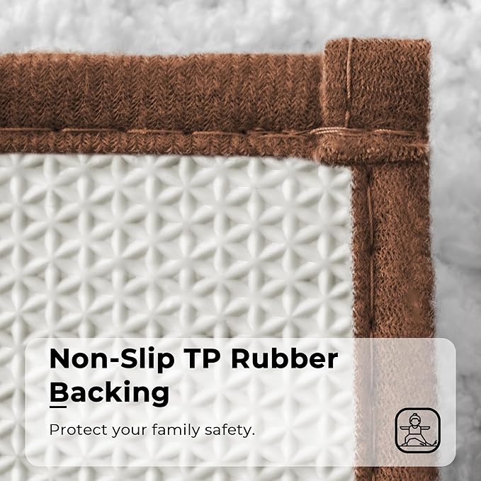 GRANNY SAYS Microfiber Bathroom Rugs Non Slip Washable, Water Absorbent Bathroom Mats for Tub, Soft Bath Mats for Bath Floor & Shower, Bath Rug, 24" x 36", Brown Bath Rugs