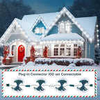 Brightown 2 Pack White C9 LED Christmas Lights Outdoor, 33ft 50 LED Waterproof Strawberry String Lights, Plug-in Extendable Green Wire Lights String for Outdoor Indoor Patio Party Decoration