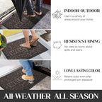 Yimobra Large Welcome Mat 47x32, Waterproof Non-Slip Outdoor Mats for Front Door Outside Entrance, Low-Profile Entryway Mat Indoor for Garage Patio, Brown