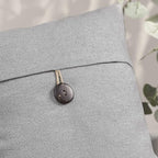 Phantoscope Pack of 2 Farmhouse Throw Pillow Covers Button Vintage Linen Solid Decorative Pillow Cover for Couch Bed and Chair Light Grey 22 x 22 inches 55 x 55 cm