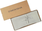 D'Moksha Homes Linen Silver Grey Table Runner 108 Inches Long - 100% Pure Linen Dining Table Runner 14 x 108 Inch for Fall, Autumn and Halloween - Machine Washable