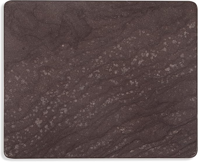 Natural Marble Cutting Board, 16x20 Inch Pastry Board for Kitchen, Marble Slab with Non-Slip Feet for Baking, Cheese (Raindrop Red)