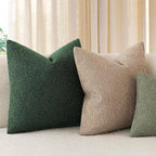Foindtower Pack of 2 Textured Boucle Throw Pillow Covers Accent Solid Decorative Lumbar Pillow Cases Soft Couch Cushion Case for Chair Sofa Bedroom Living Room Home Decor 12x20 Inch Pine Green