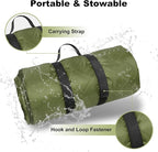Waterproof Outdoor Blanket 82”X 55” Packable, Stadium Blankets for Camping with Quilted Fleece Lining, Large Windproof Emergency Throw Mat for Garss Picnic Hiking Road Trip, Machine Washable, Green