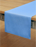 Solino Home Linen Table Runner 60 Inches - 100% Pure Linen Provence Blue Table Runner 14 x 60 Inch Ideal for Dresser and Coffee Tables - Fete - Christmas