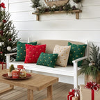 MIULEE Christmas Pillow Covers 20x20 Inch Set of 2, Dark Green Christmas Tree Plush Faux Fur Pillowcases Soft Decorative Throw Pillow Cases for Couch Sofa Living Room Winter Xmas Holiday Home Decor