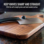 Brazos Home Medium Organic Wood Cutting Board Used for Serving, Chopping Fruit, Vegetables or Meat and as a Charcuterie Platter, Seasoned, Dark Walnut, 13.5 x 7 x .75