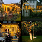 JMEXSUSS 2 Pack Solar Christmas Lights Outdoor - Total 400 LED 151FT Solar String Lights Outdoor Waterproof, 8 Modes Warm White String Light for Outside Patio Yard Tree Garden Christmas Decorations