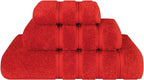 American Soft Linen Premium 3 Piece Towel Set, 1 Bath Towel 1 Hand Towel 1 Washcloth, 600 GSM 100% Cotton Turkish Towels for Bathroom, Red Towel Set