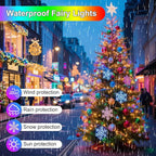 100FT 300LED Christmas Lights Plug in,Outdoor Indoor Waterproof Fairy Lights with Timer and 8 Modes,Christmas Tree Lights for Garden Party Wedding Decoration(Multi-Color)