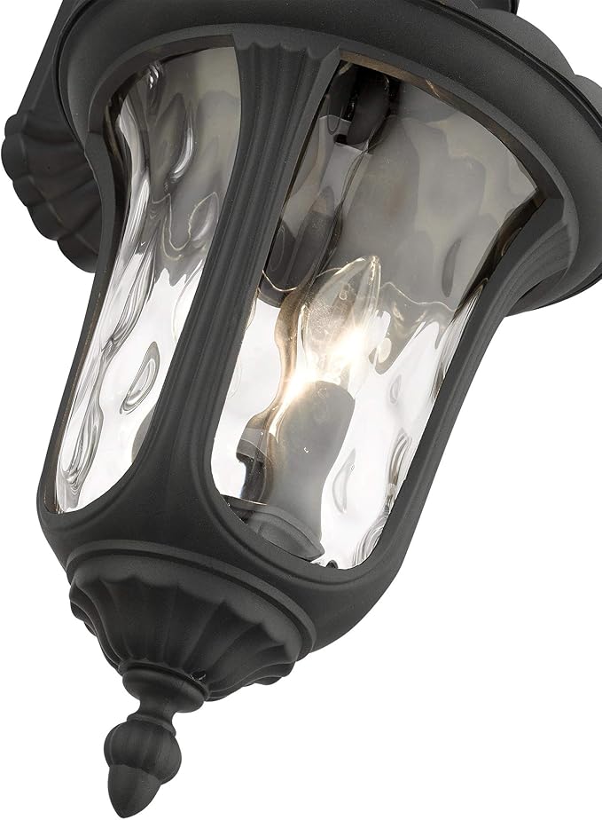Livex Lighting 7857-14 Oxford 3 Light Outdoor Wall Lantern, Black, 22.5 in x 11 in x 22.5 in