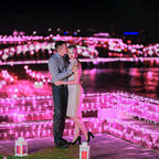 400 LED Pink String Lights Outdoor, 132ft Pink Christmas Lights 8 Modes Clear Wire, Plug in Waterproof Fairy String Lights for Bedroom Christmas Decorations