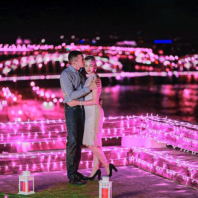400 LED Purple String Lights, 132 FT Purple Christmas Lights Bedroom 8 Modes Plug in Waterproof Twinkle Fairy Light for Tree Christmas Halloween Thanksgiving Decorations