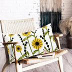 Decorative Throw Pillow Covers Set of 2 Sunflower Pillow Covers 12x20 inch Super Soft Short Plush Floral Square Throw Pillows,Farmhouse Outdoor Pillow Covers for Couch Sofa Bed Living Room