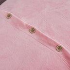 WERDIM Shaggy Faux Fur Pillowcases 2 Pack Button Closure Velvet Pillow Shams Queen Size (Pink, 20 X 26 Inches)
