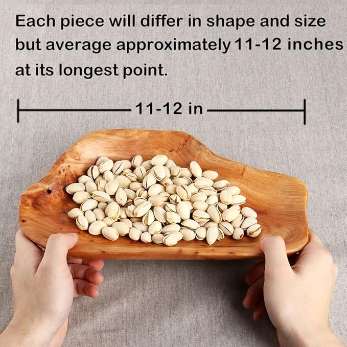Root Wood Dish, Party Platter and Tray for Sandwich Bread Serving, appetizer display, Vintage ring dish, Hand Carved Artworks (11-12 inch)