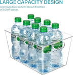 Vtopmart Clear Plastic Pantry Organizer Bins, 4 PCS Food Storage Bins with Handle for Refrigerator, Fridge, Cabinet, Kitchen, Countertops, Cupboard, Freezer Organization and Storage, BPA Free, Large